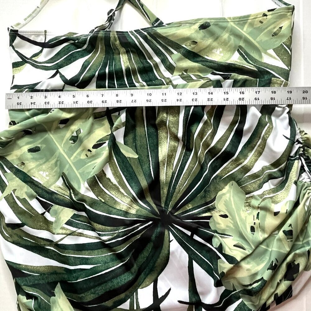 Swim by Cacique Lightly Lined No Wire 1 Piece Swimsuit Swim Dress sz 24 Tropical - Picture 10 of 13